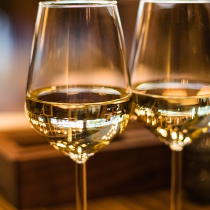 Two glasses of white wine